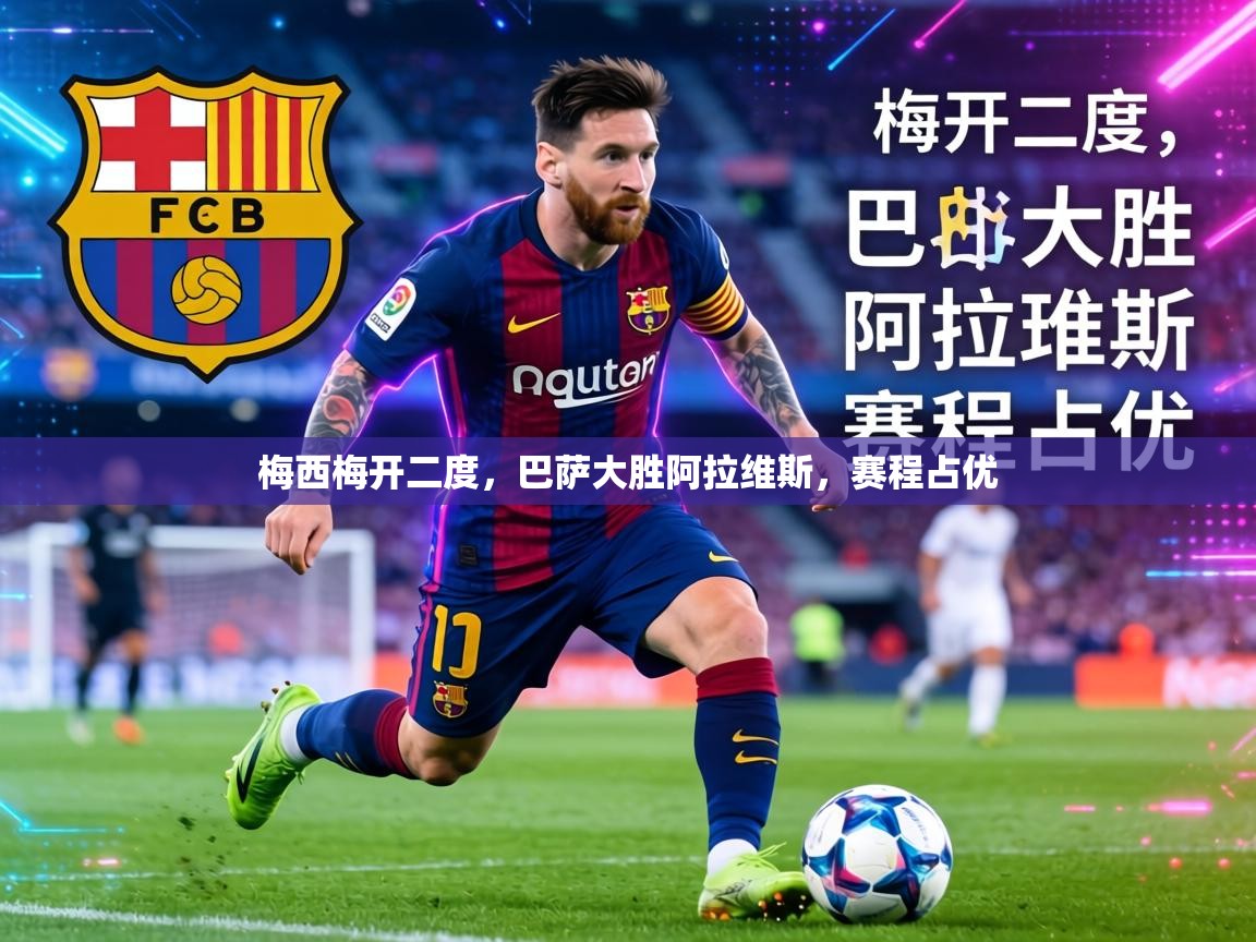 梅西梅开二度，巴萨大胜阿拉维斯，赛程占优